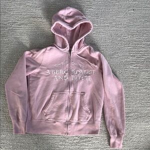 Abercrombie & Fitch Light Pink Zip-Up Hoodie